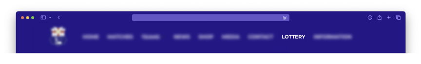 Lottery website Header